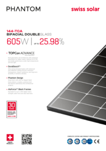 PHANTOM-144-TCA-Bifacial-DoubleGlass-600-605 Black Frame